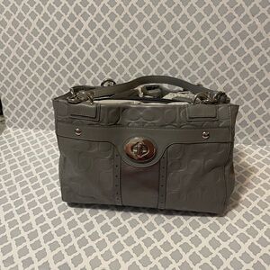 Coach Gray Signature Handbag